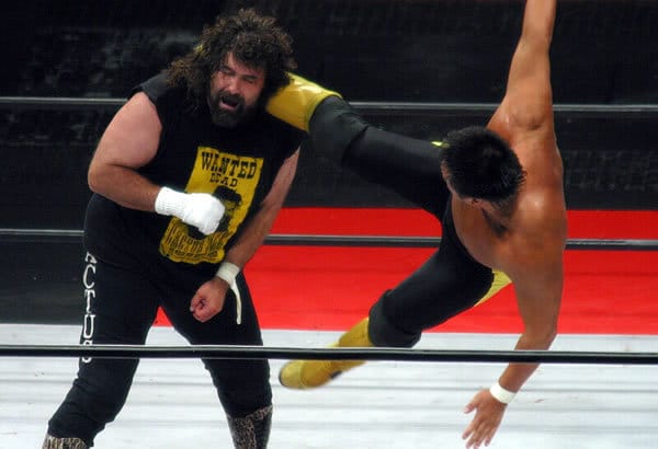 Seeking Goldberg Money, Mick Foley Takes His Licks from Toshiaki Kawada